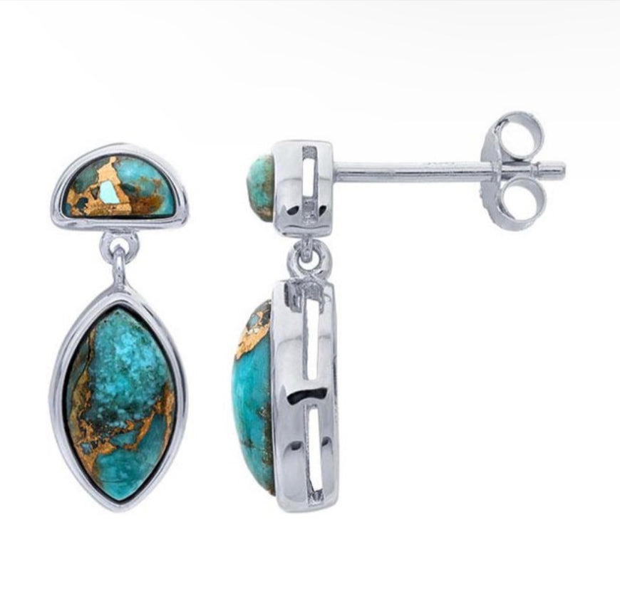 Mojave Turquoise Silver Earrings